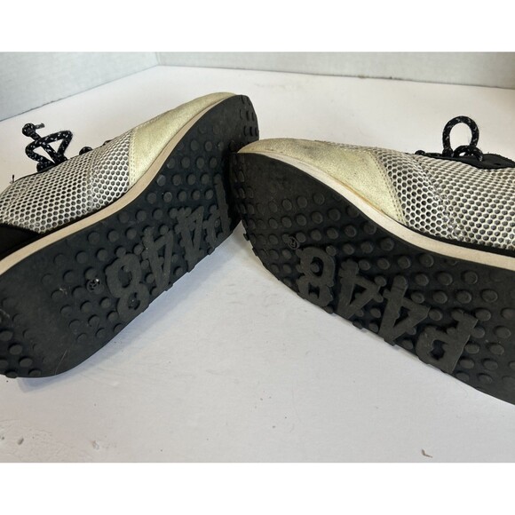 P448 EU 36 US 5.5 Black Cream Cancun Sting Lace Up Suede Mesh Shoes Women’s - Picture 8 of 8